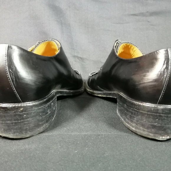 Salvatore Ferragamo Oxford Lace Up Split Toe Mens Black Leather Shoe Size‎ 9.5-D - Picture 5 of 10